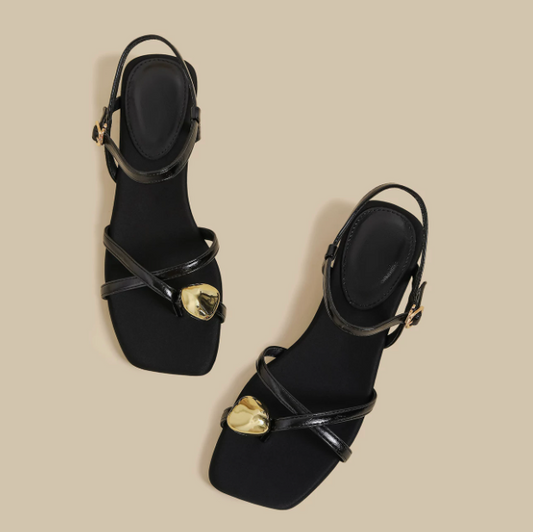 Black Charm Sandal