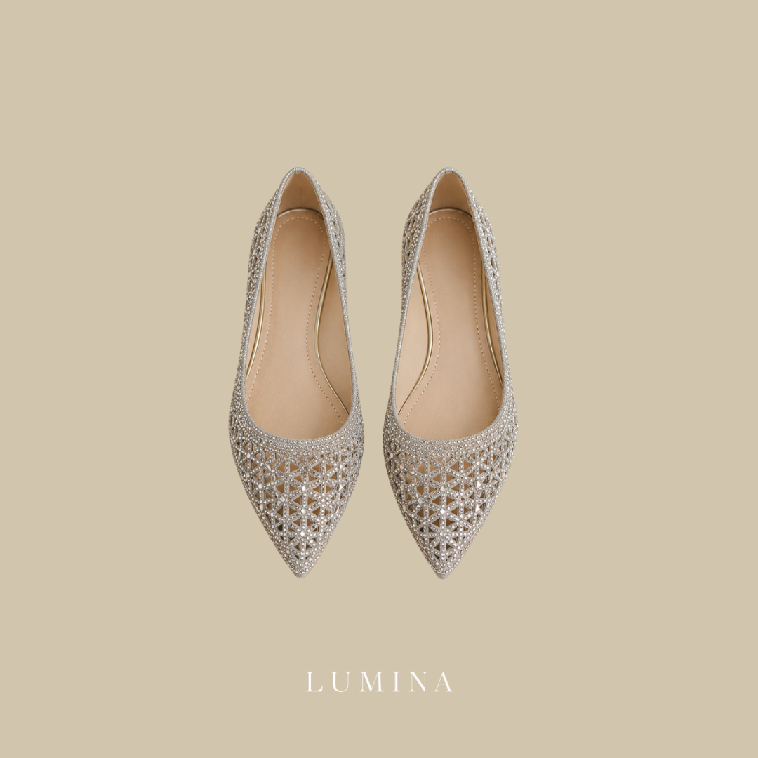 Glitter Mesh Pumps