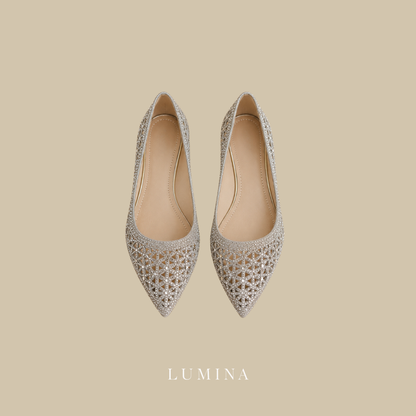 Glitter Mesh Pumps