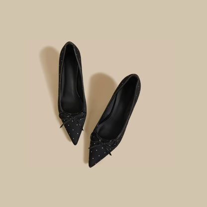 Polka Dot Ribbon Pumps